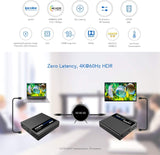 WeJupit 4K@60Hz HDMI Extender by Single Cat6/6A/7, 230Ft Zero Latecny Uncompressed Transmitter and Receiver, HDR 18Gbps, HDMI Loop-Out, Two Way IR, Optical Audio Output (WJEXT70-1)