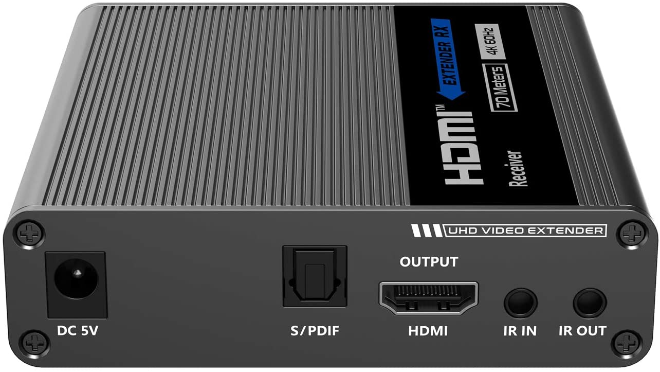 WeJupit 4K@60Hz HDMI Extender by Single Cat6/6A/7, 230Ft Zero